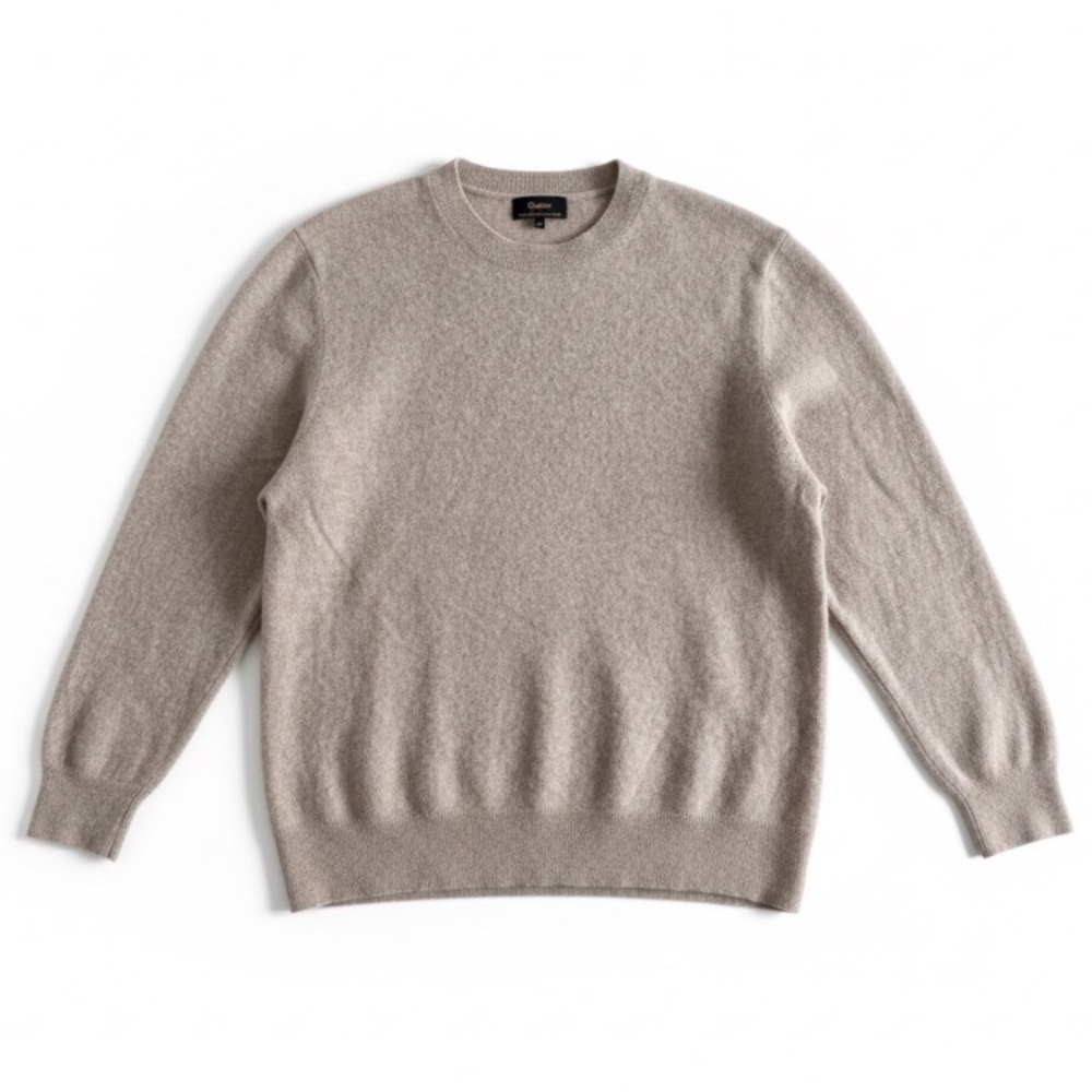 Cashmere Quince Women’s Oatmeal Crew Sweater. Quiet Luxury. Elegant, Versatile.